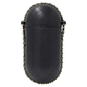 Chanel Bag Matelasse Pouch Strap Chain Black Lambskin Shoulder